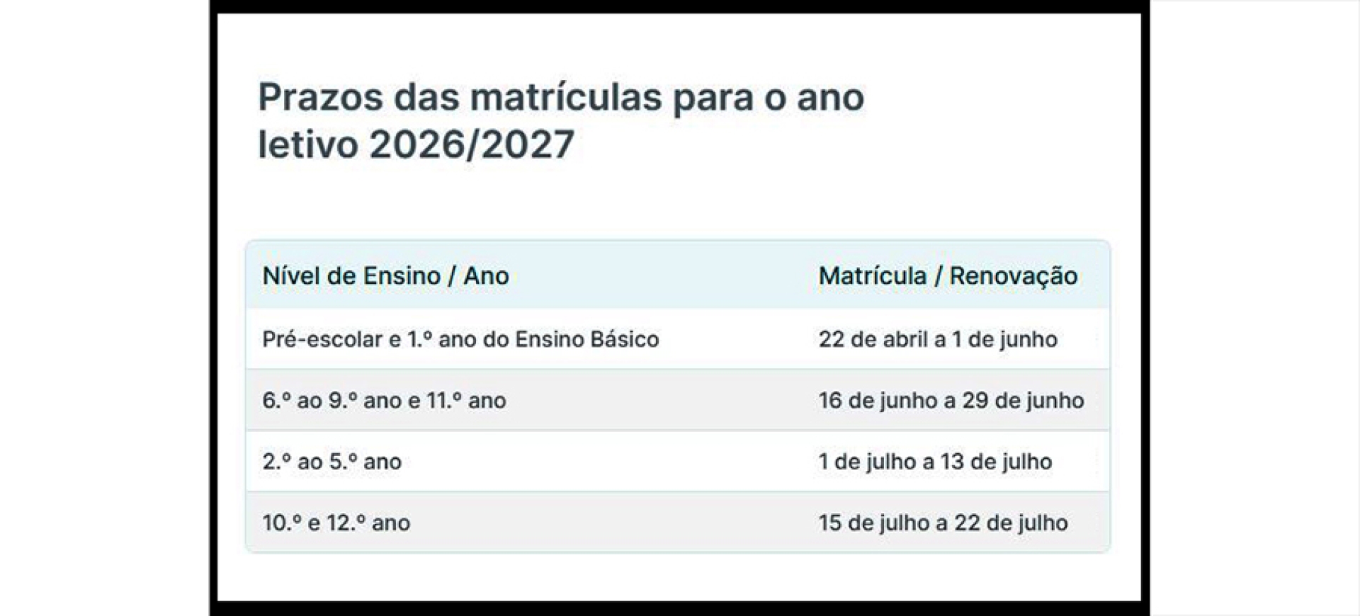 Matrículas 2026-2027